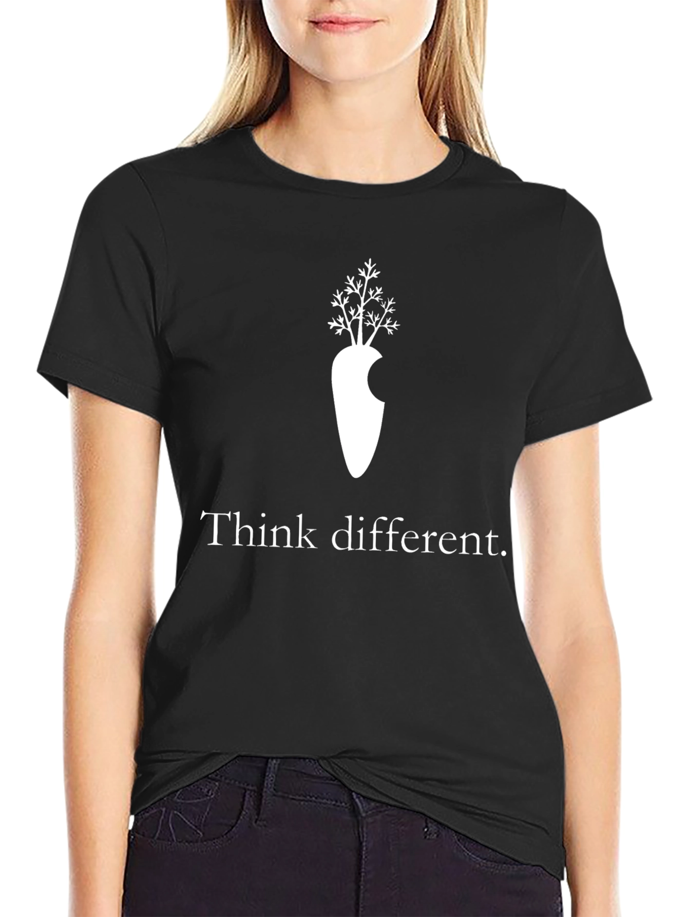 Think Different Carrot T-Shirt - Unique Graphic Tee