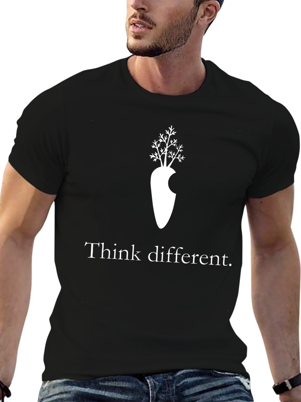 Think Different Carrot T-Shirt - Unique Graphic Tee