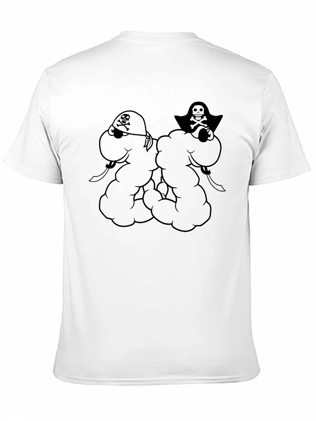 Mens Black Pirate Skull & Crossbones Graphic T-Shirt