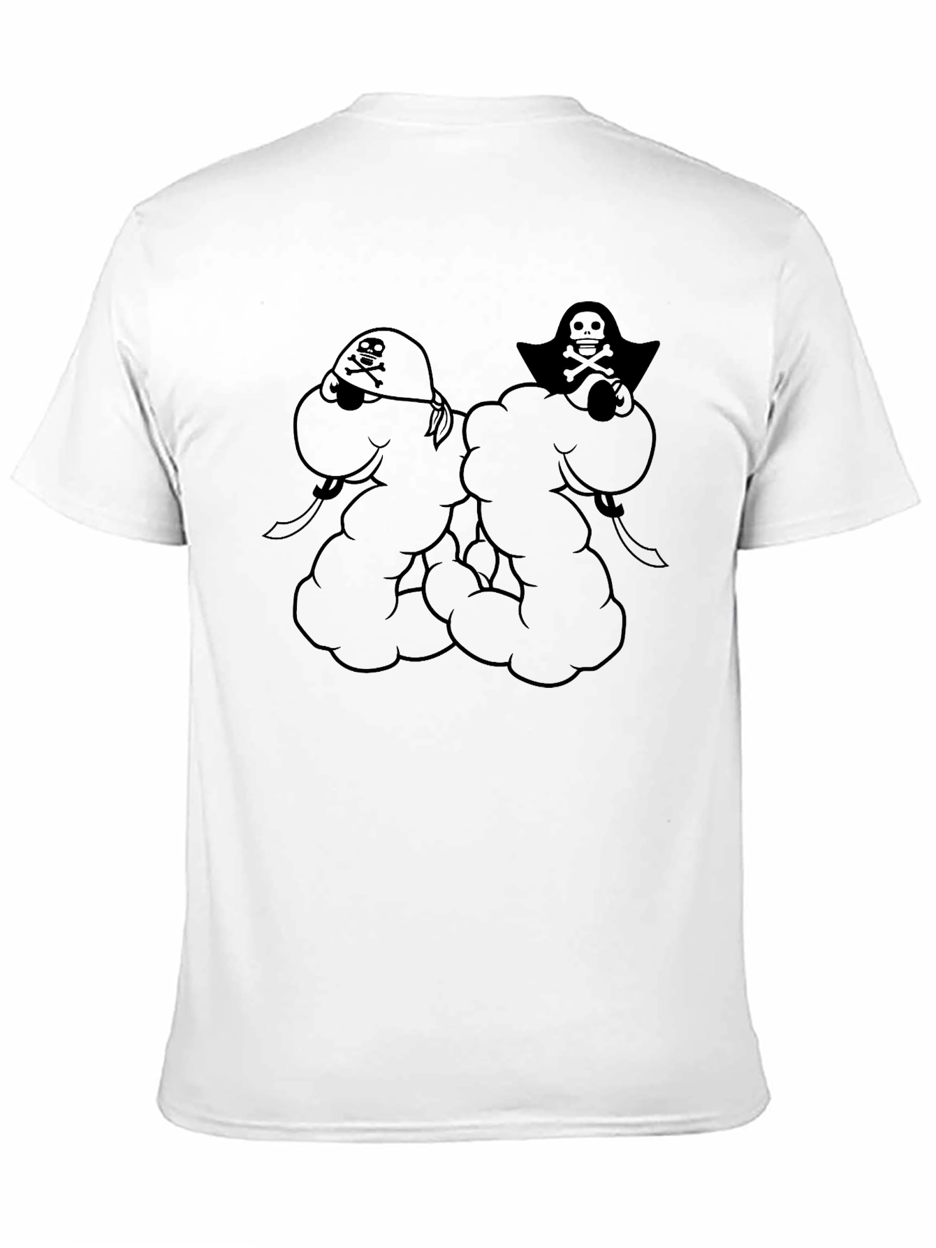 Mens Black Pirate Skull & Crossbones Graphic T-Shirt