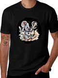 Cute Koala Graphic Tee - Black Cotton Blend Shirt