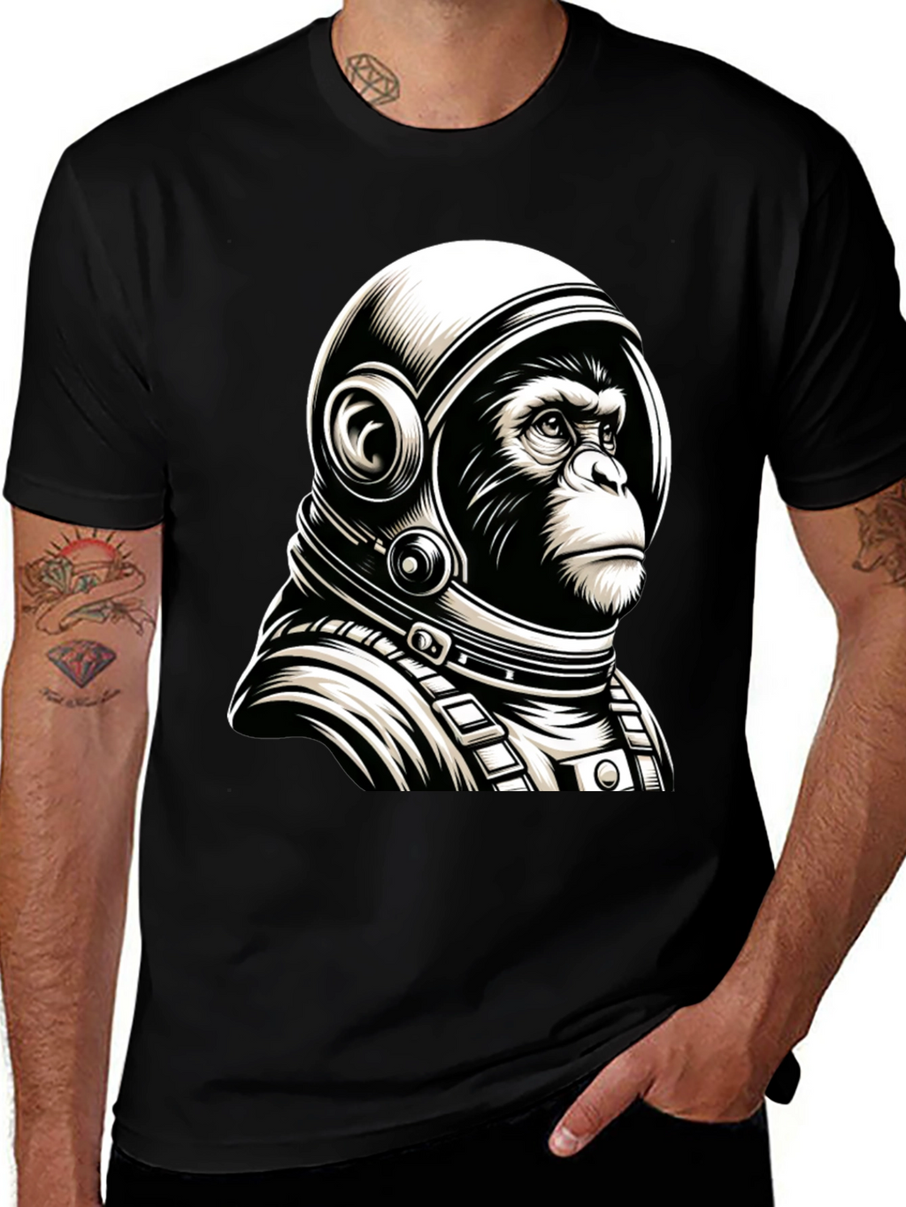Ape Astronaut T-Shirt: Space Monkey Design
