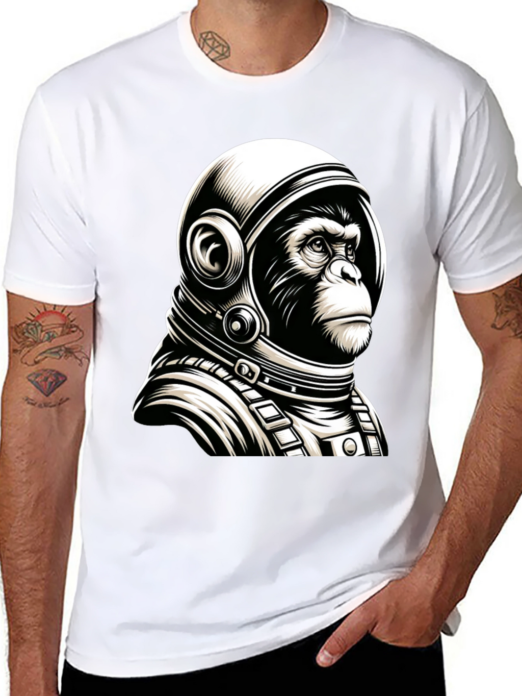 Ape Astronaut T-Shirt: Space Monkey Design