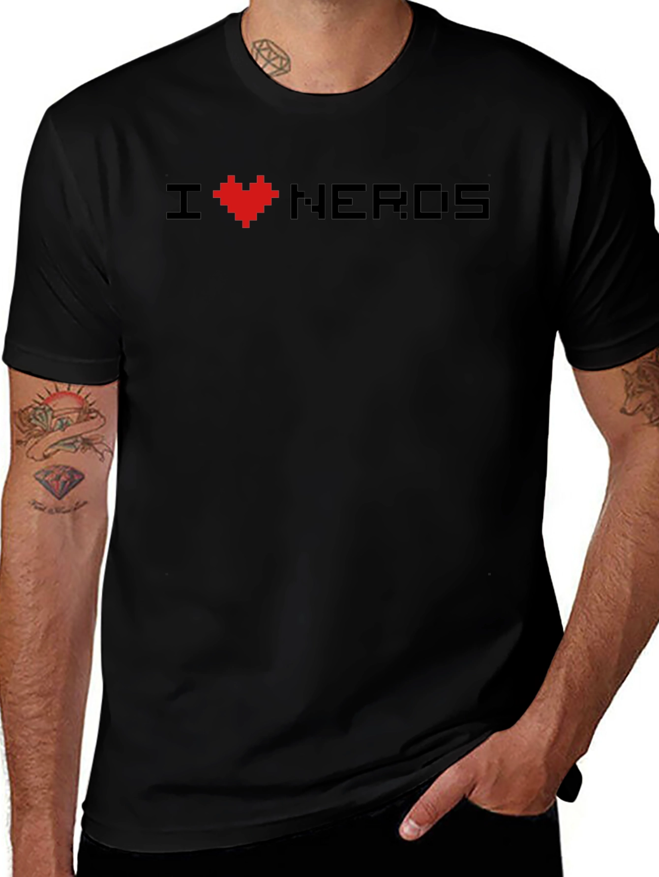 I Heart Nerds T-Shirt - Pixel Heart Design