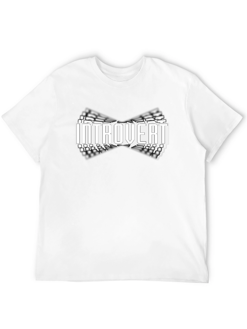 Introvert Bow Tie Graphic Black T-Shirt