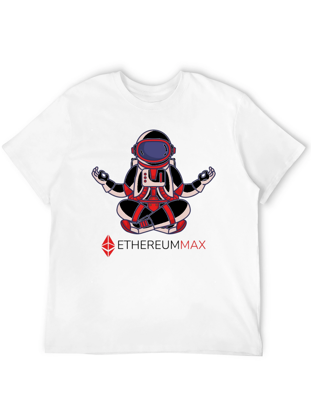 EthereumMax Meditation Astronaut Black T-Shirt