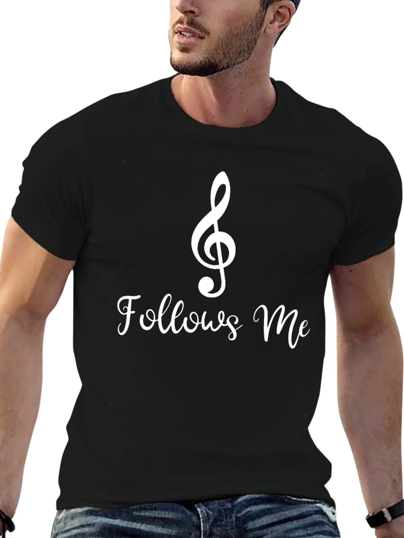 Music Follows Me - Black T-Shirt