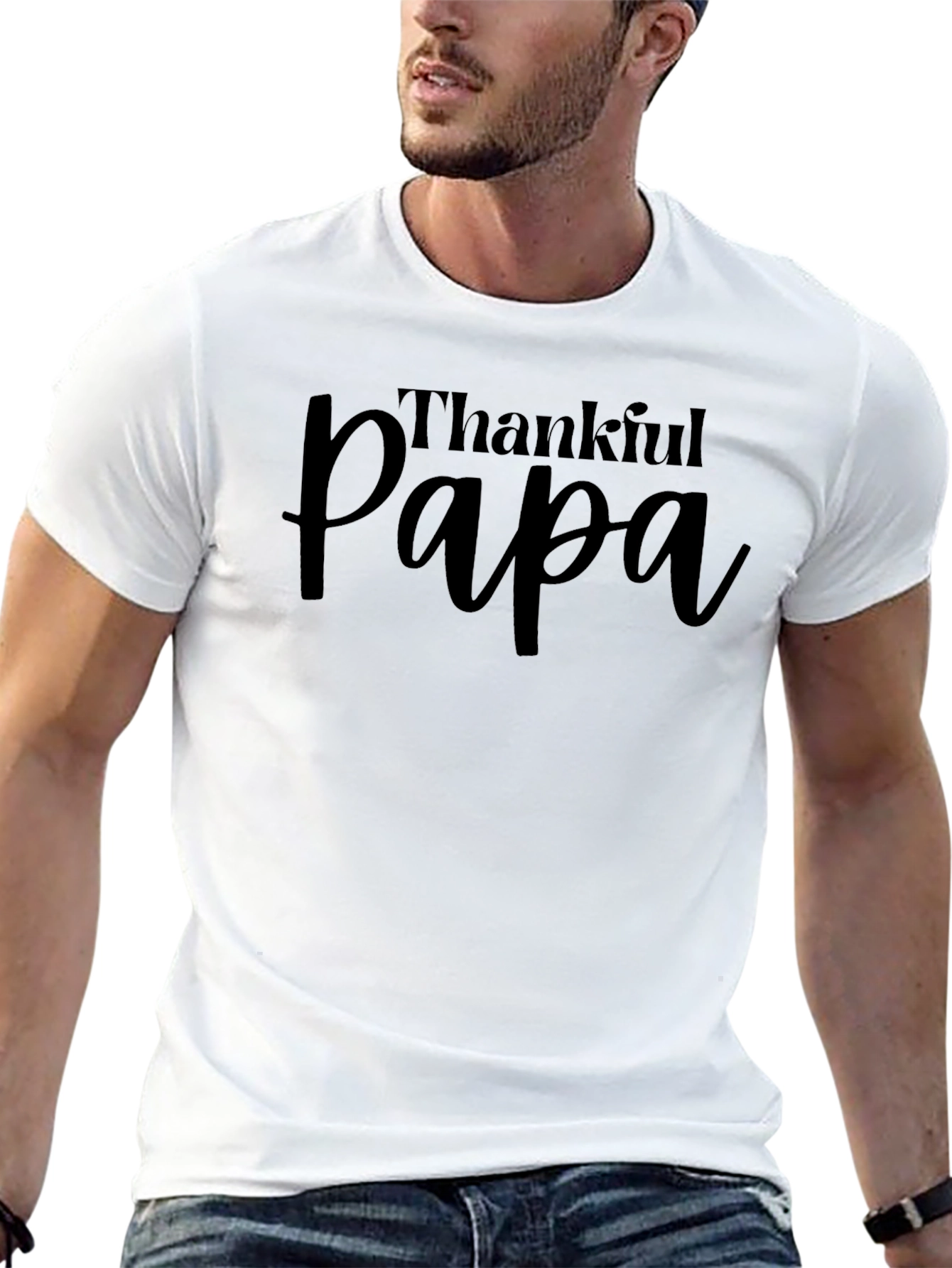 Thankful Papa T-Shirt - Stylish Dad Apparel