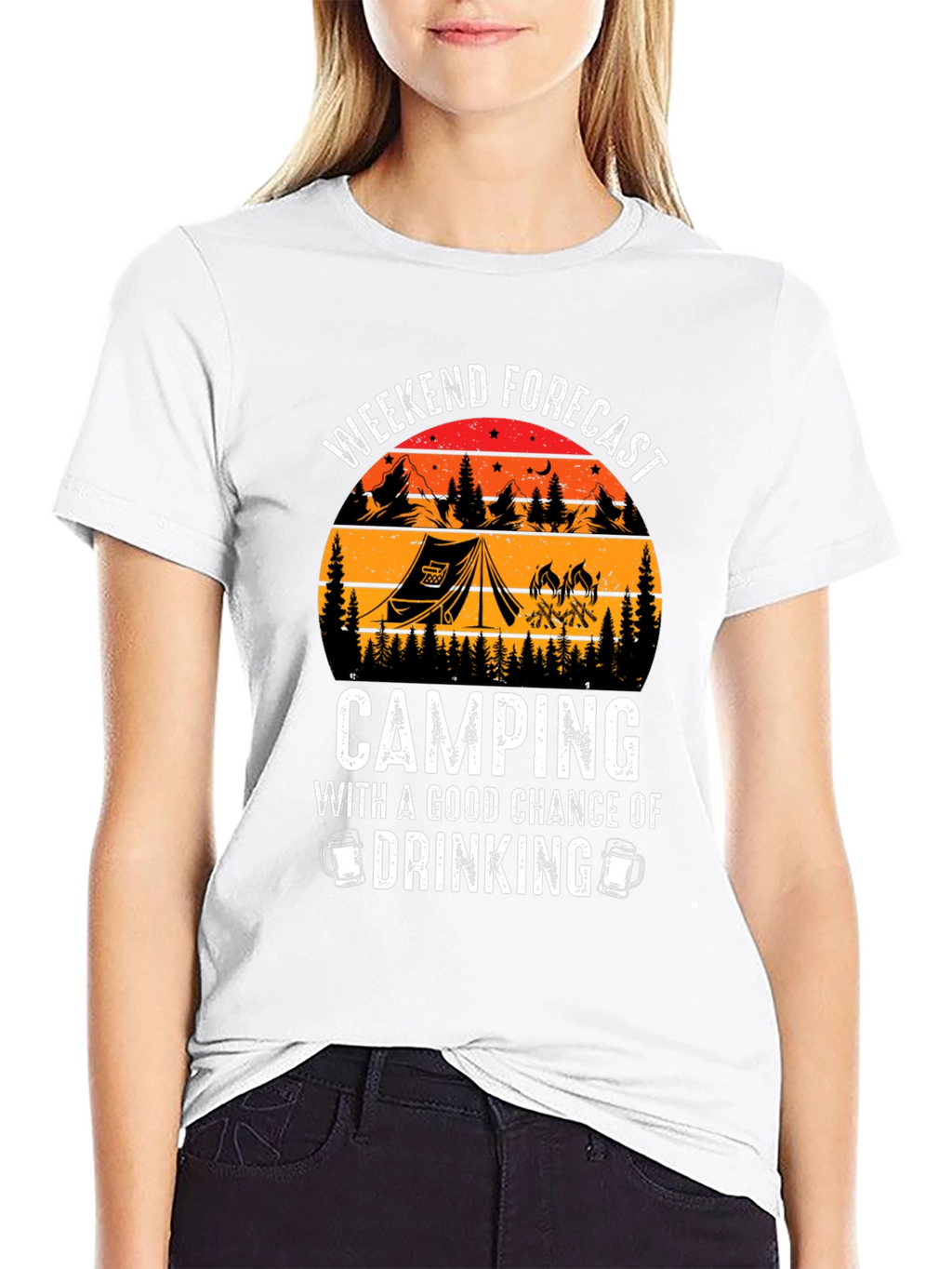 Weekend Camping and Drinking T-Shirt