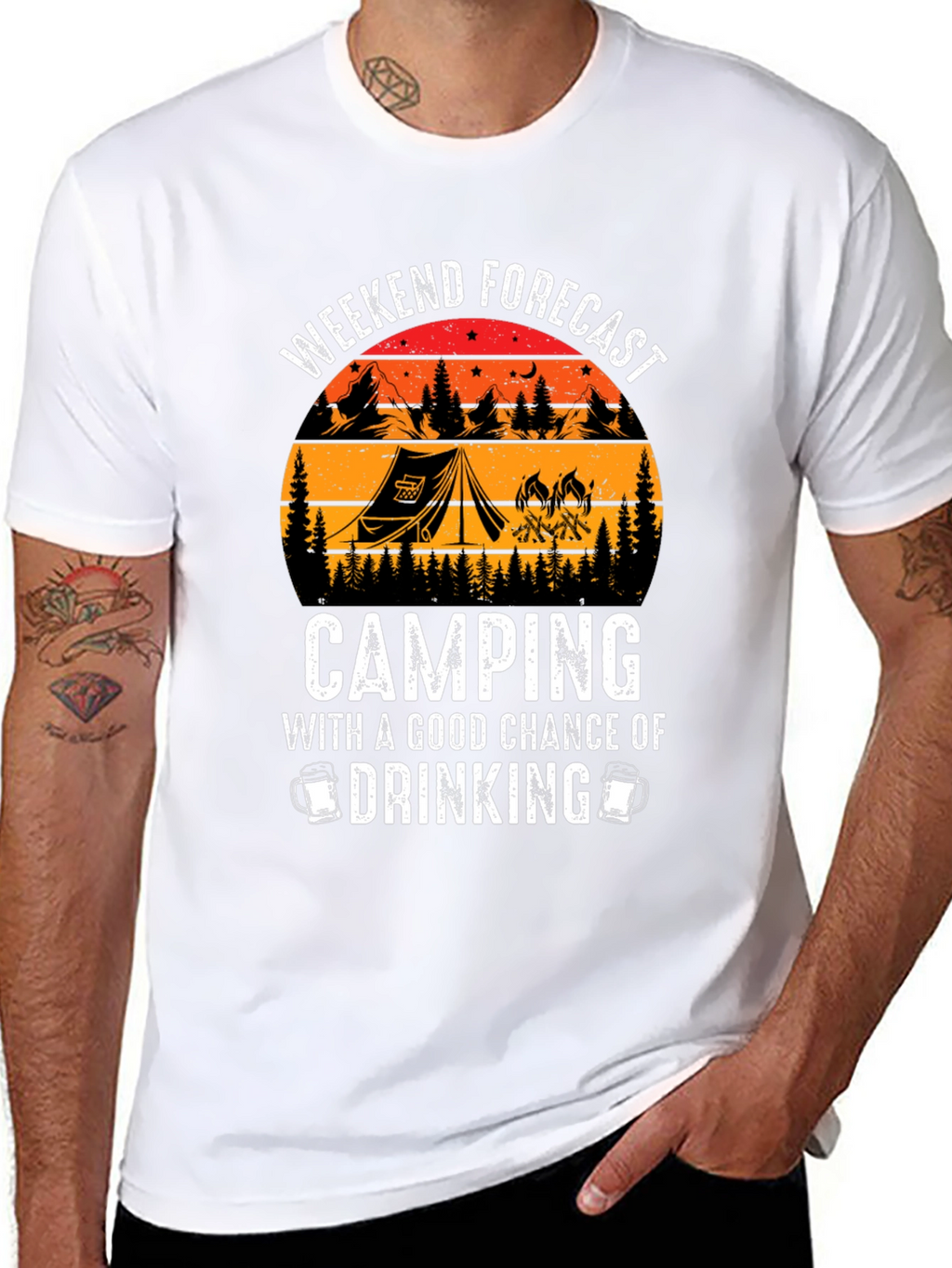 Weekend Camping and Drinking T-Shirt