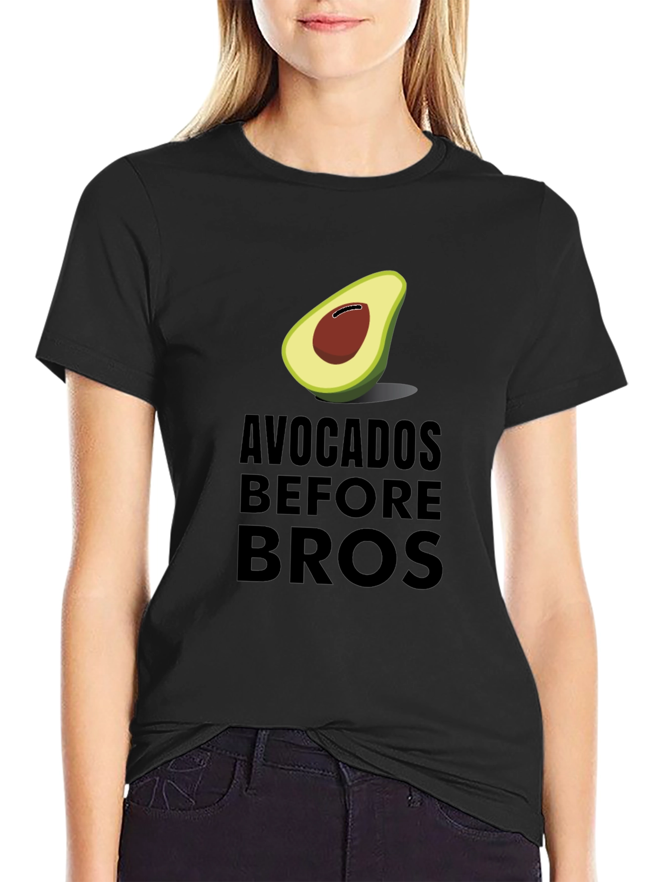 Avocados Before Bros Funny Graphic Tee