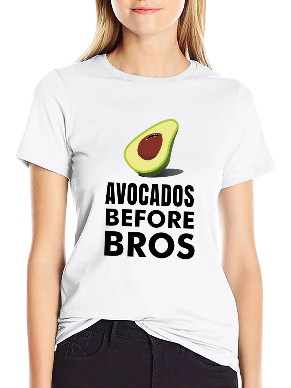 Avocados Before Bros Funny Graphic Tee