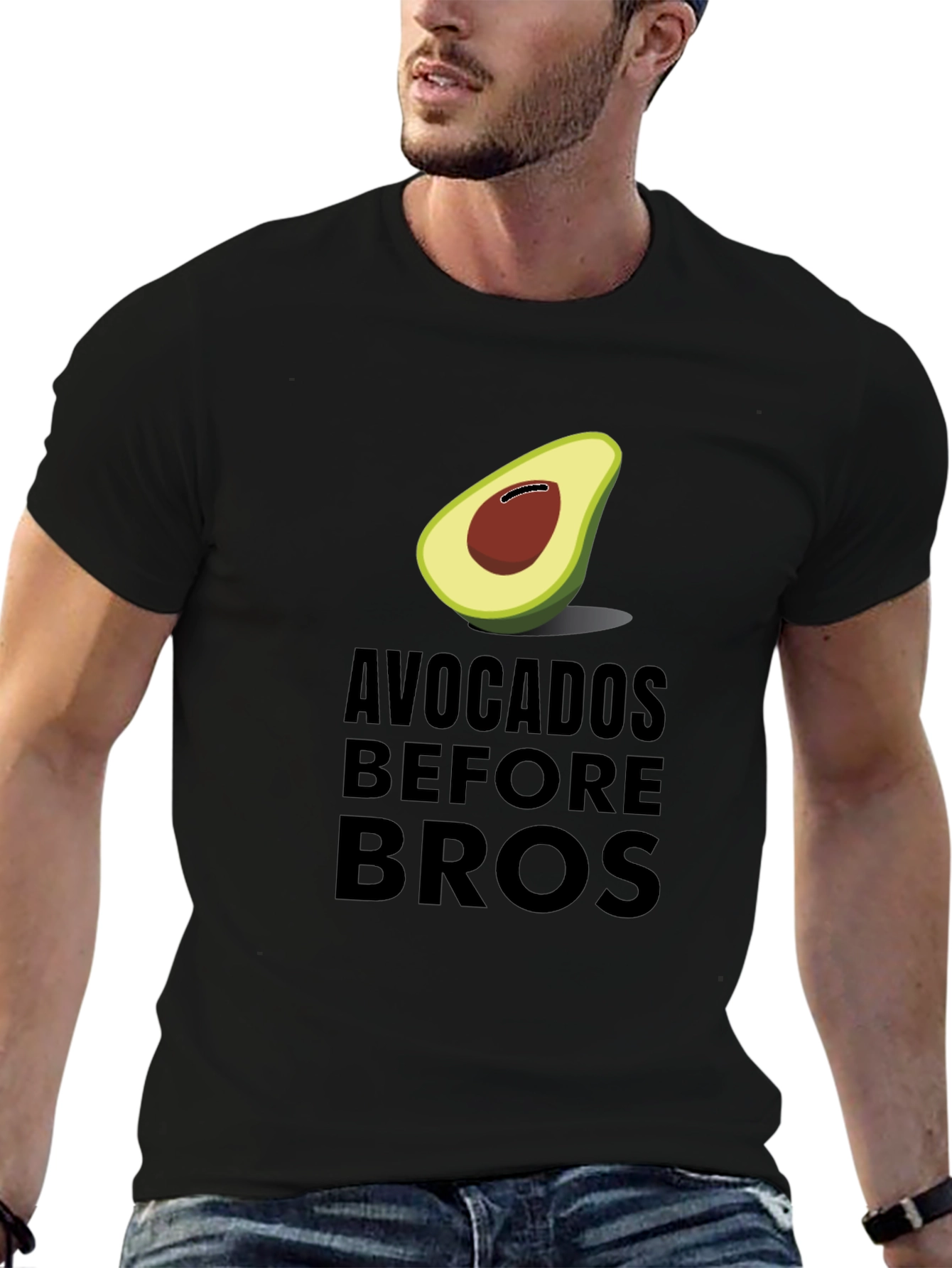 Avocados Before Bros Funny Graphic Tee