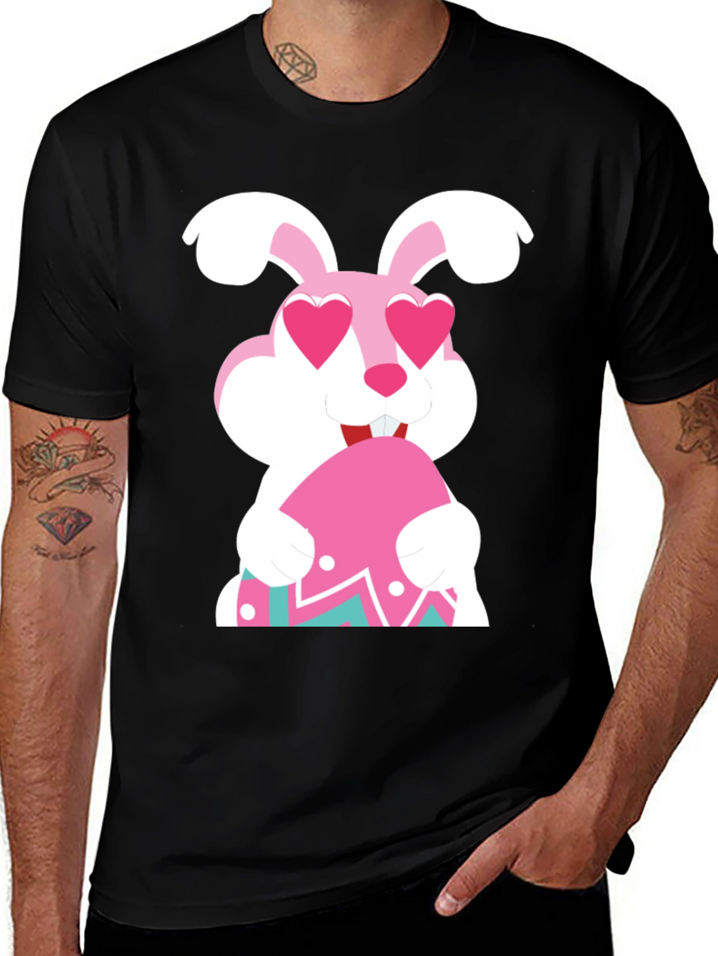 Easter Bunny Heart Eyes T-Shirt