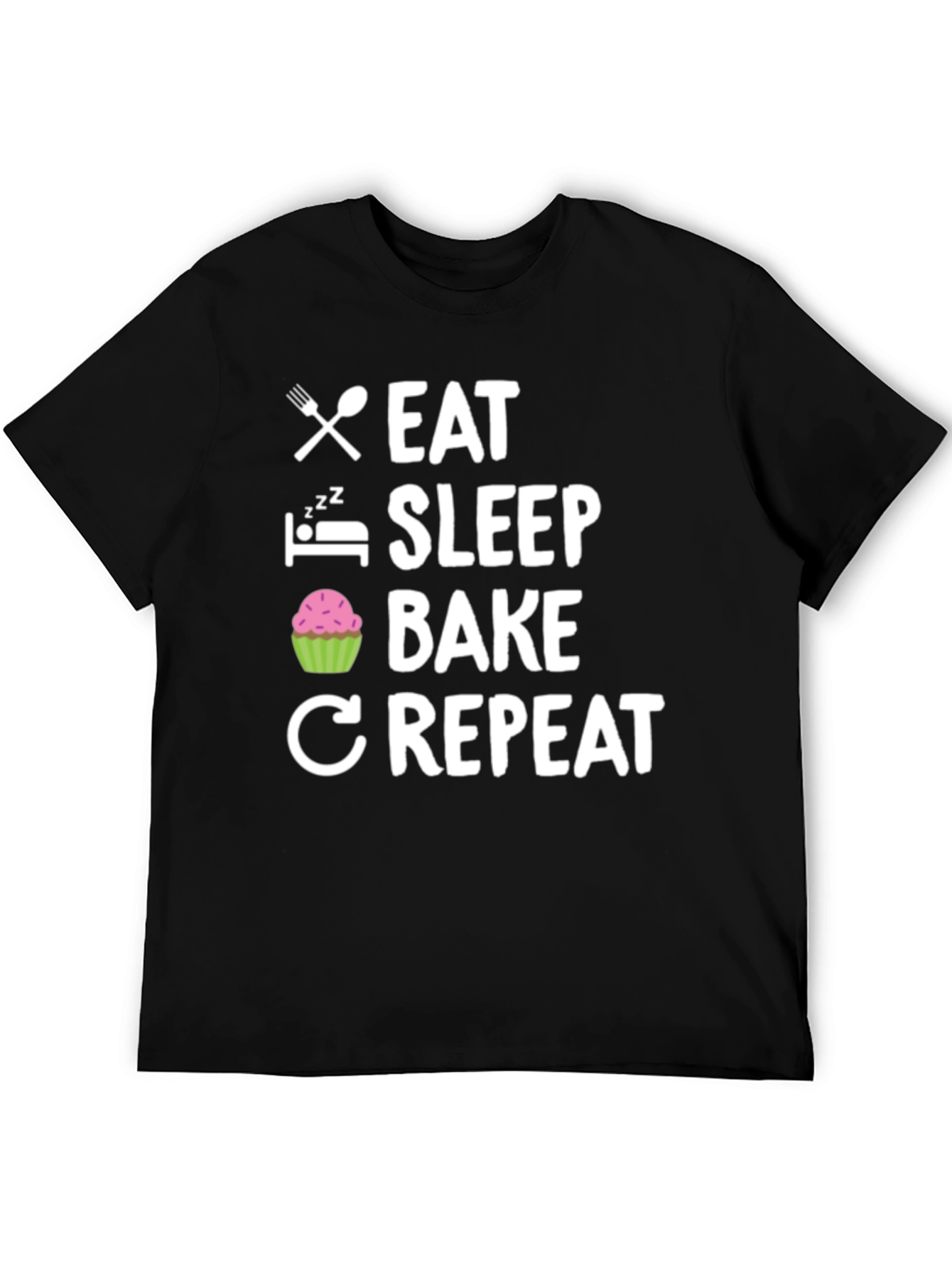 Eat Sleep Bake Repeat Graphic Tee
