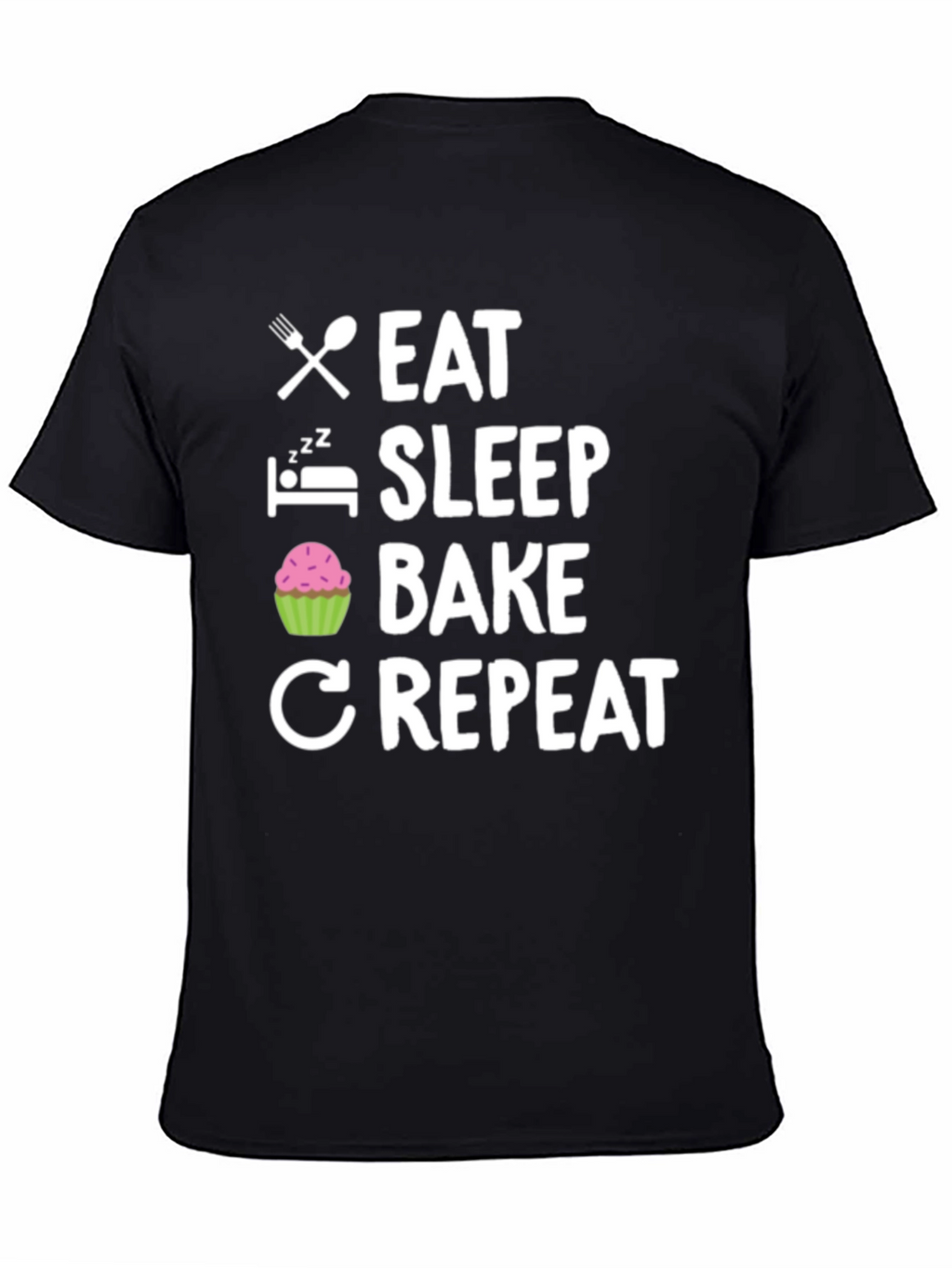 Eat Sleep Bake Repeat Graphic Tee