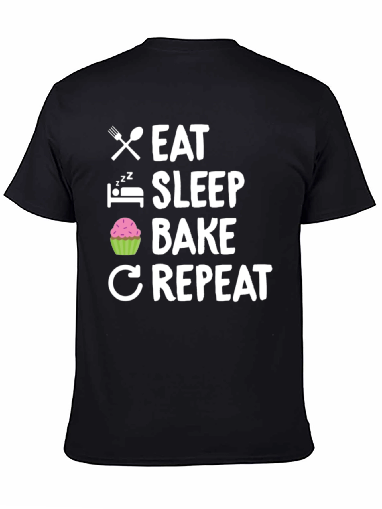 Eat Sleep Bake Repeat Graphic Tee