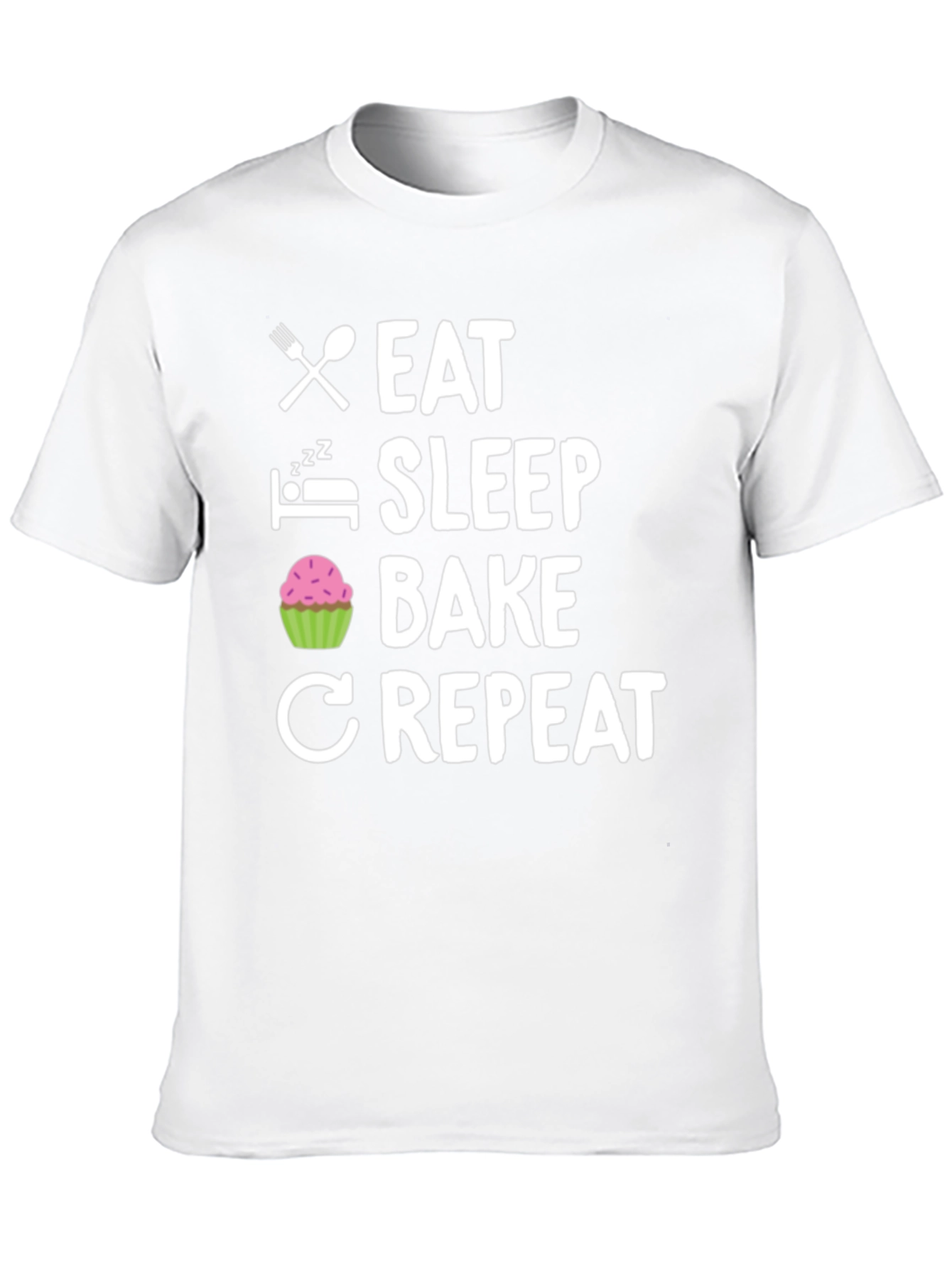 Eat Sleep Bake Repeat Graphic Tee