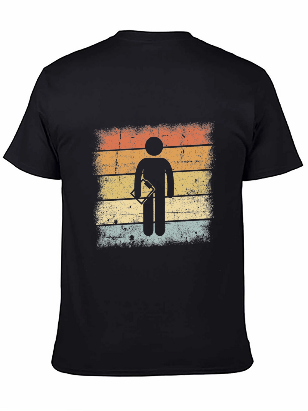 Retro Surveyor Stick Figure Graphic T-Shirt