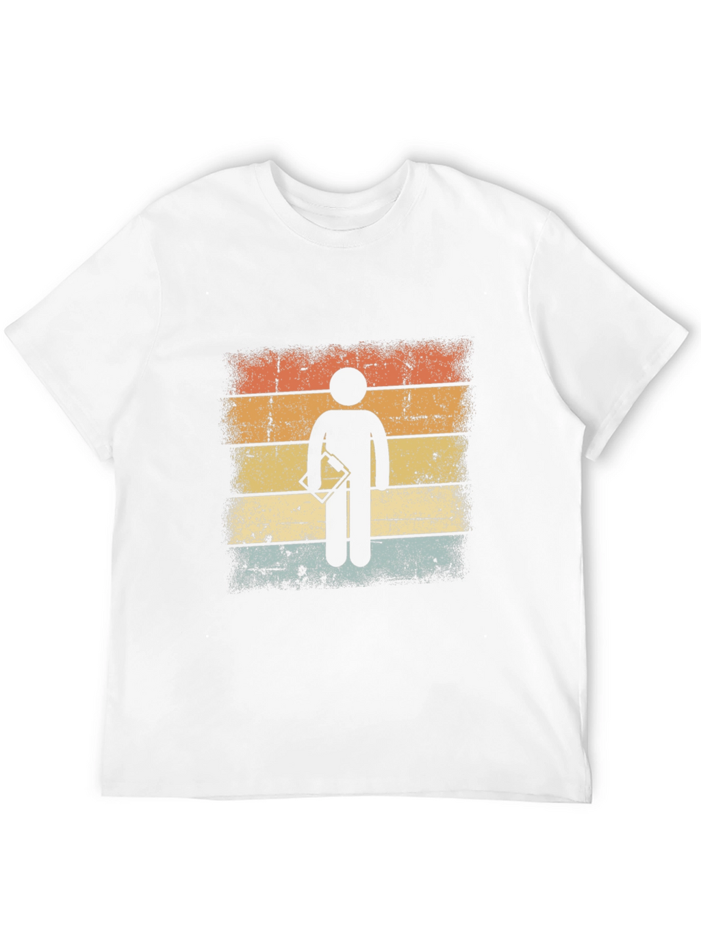 Retro Surveyor Stick Figure Graphic T-Shirt