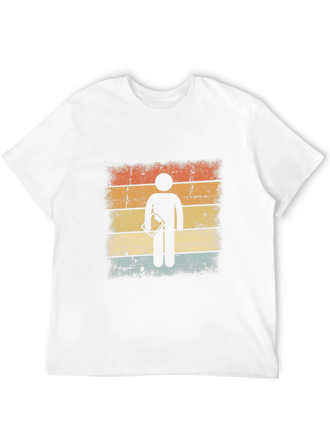 Retro Surveyor Stick Figure Graphic T-Shirt