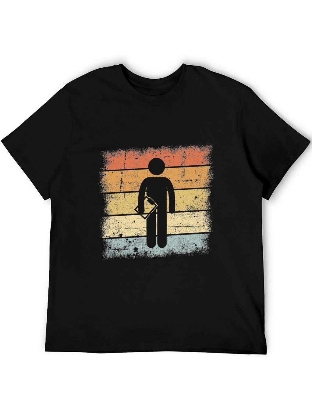 Retro Surveyor Stick Figure Graphic T-Shirt