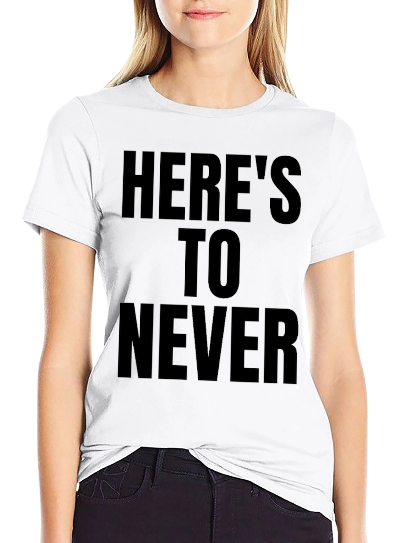 Heres To Never Black Graphic Tee