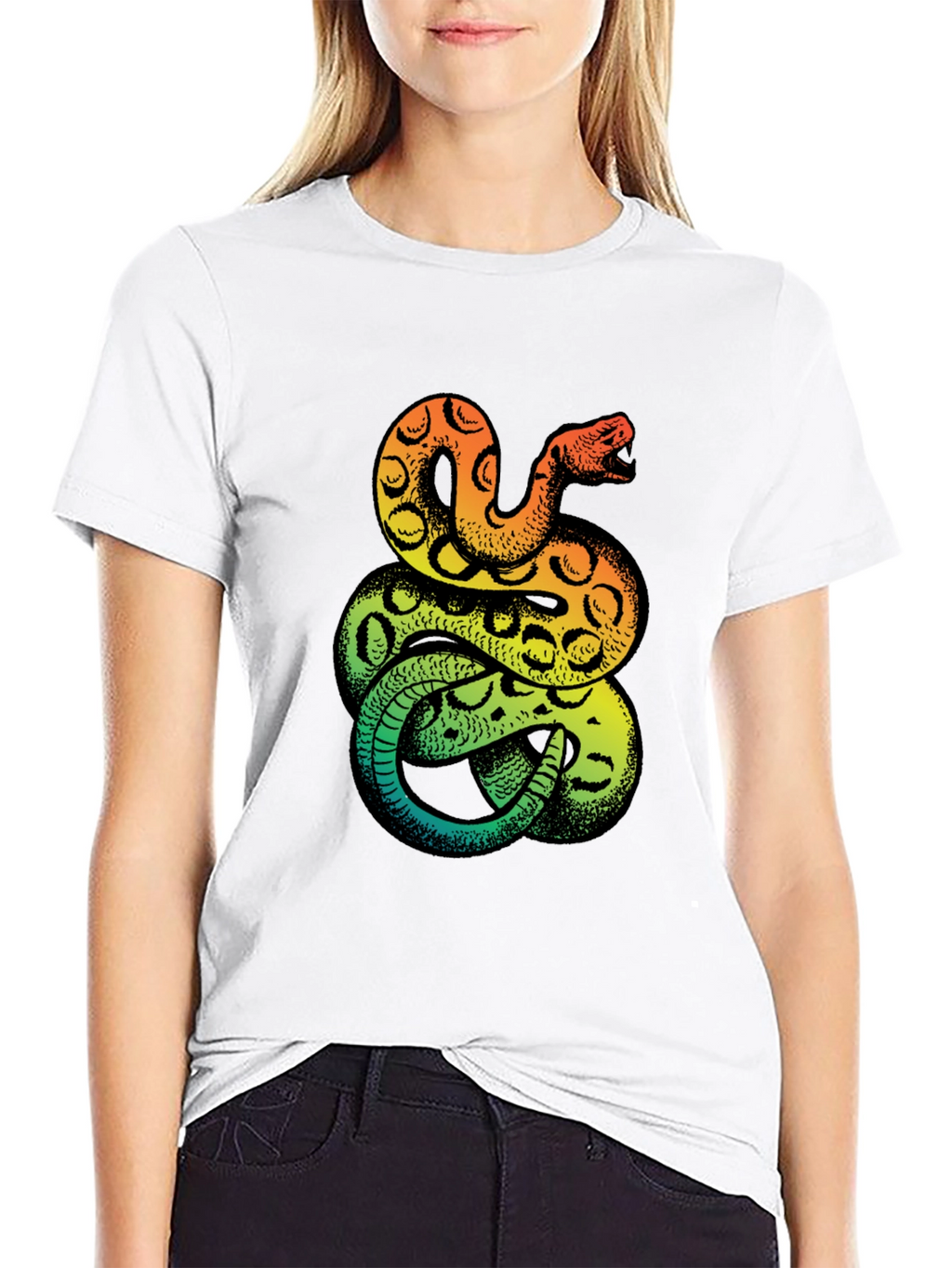 Snake Print T-Shirt - Bold Graphic Tee