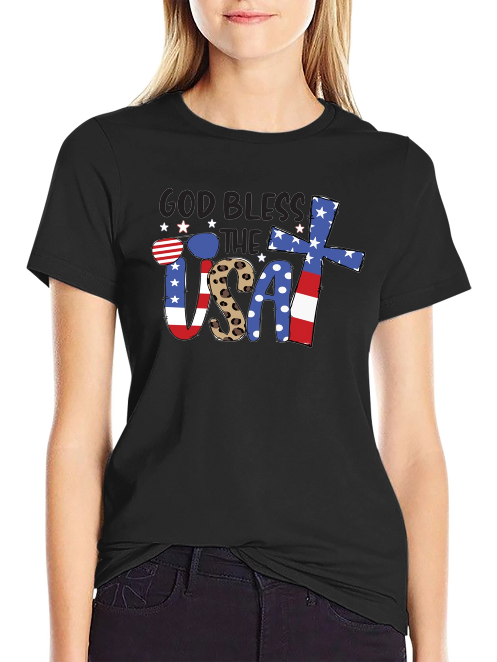 God Bless USA Patriotic T-Shirt