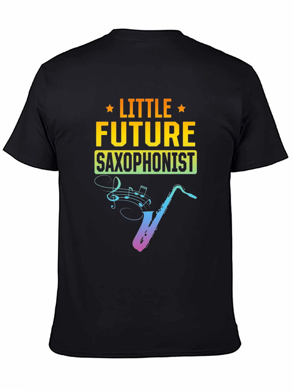 Little Future Saxophonist Black T-Shirt