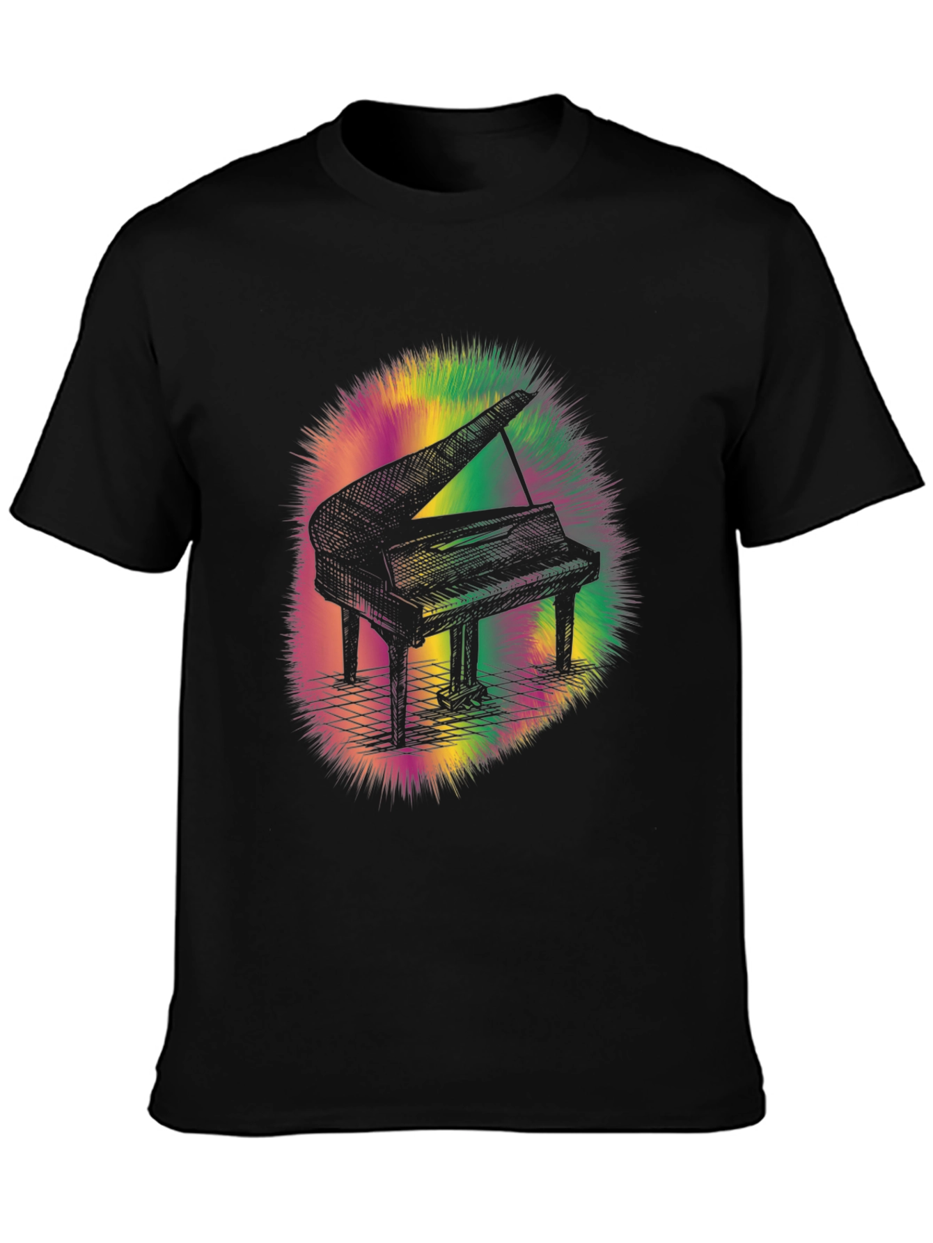 Grand Piano Graphic Tee - Music Lovers T-Shirt
