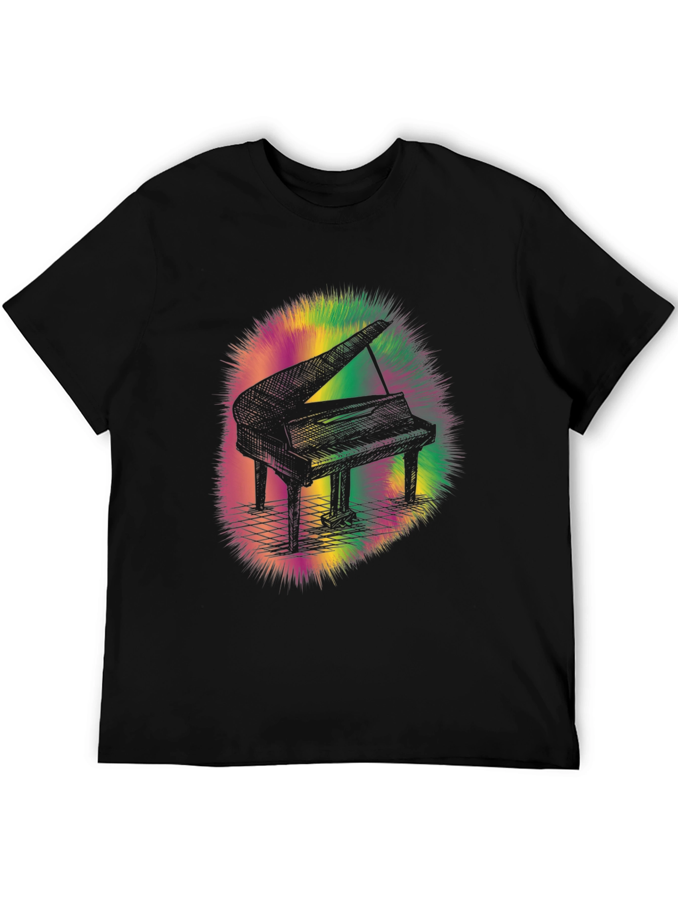 Grand Piano Graphic Tee - Music Lovers T-Shirt