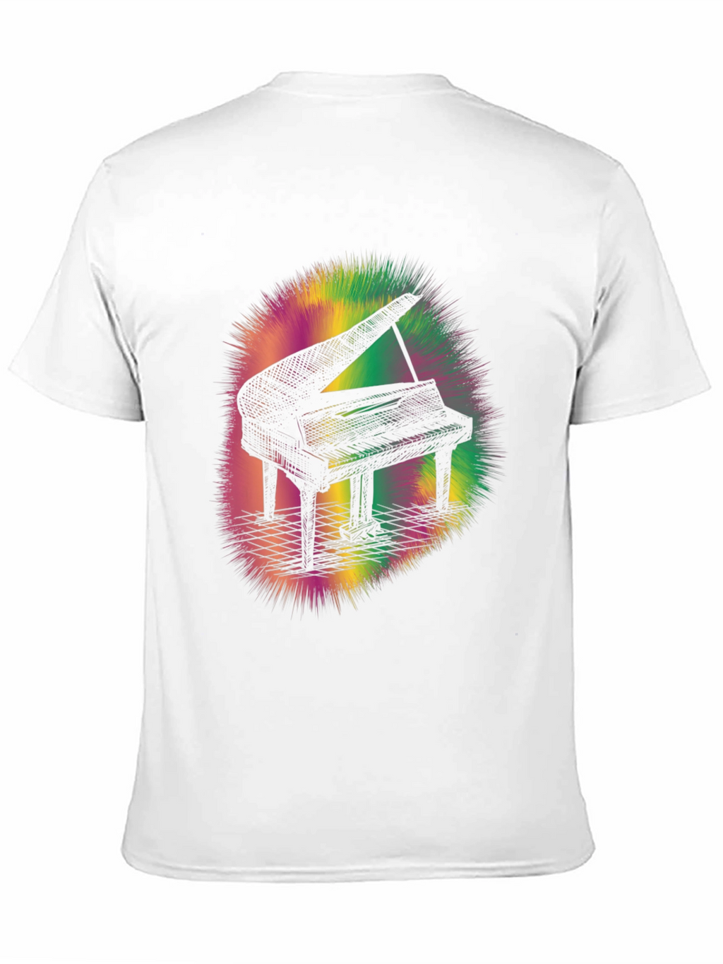 Grand Piano Graphic Tee - Music Lovers T-Shirt