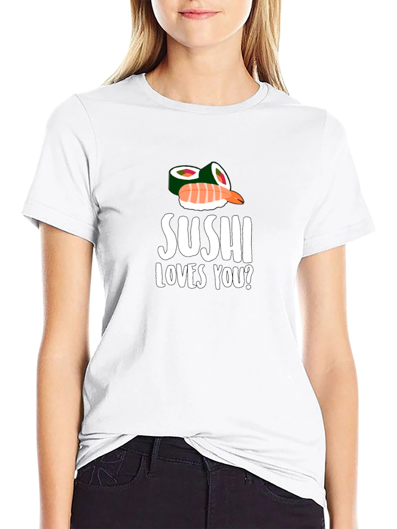 Sushi Loves You? Graphic T-Shirt - Black