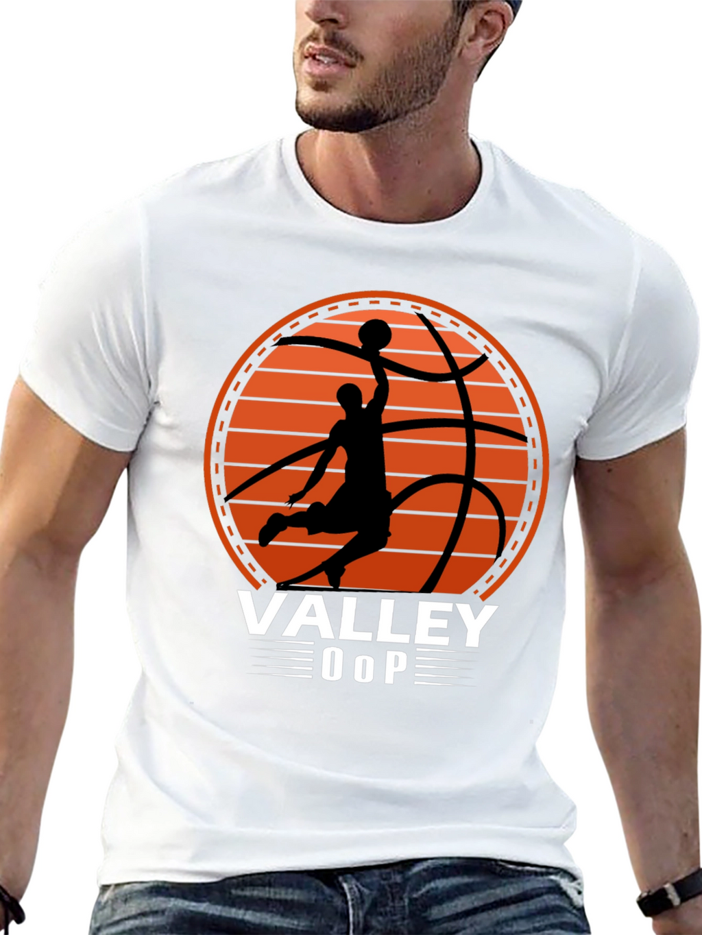 Valley Oop Basketball Graphic T-Shirt