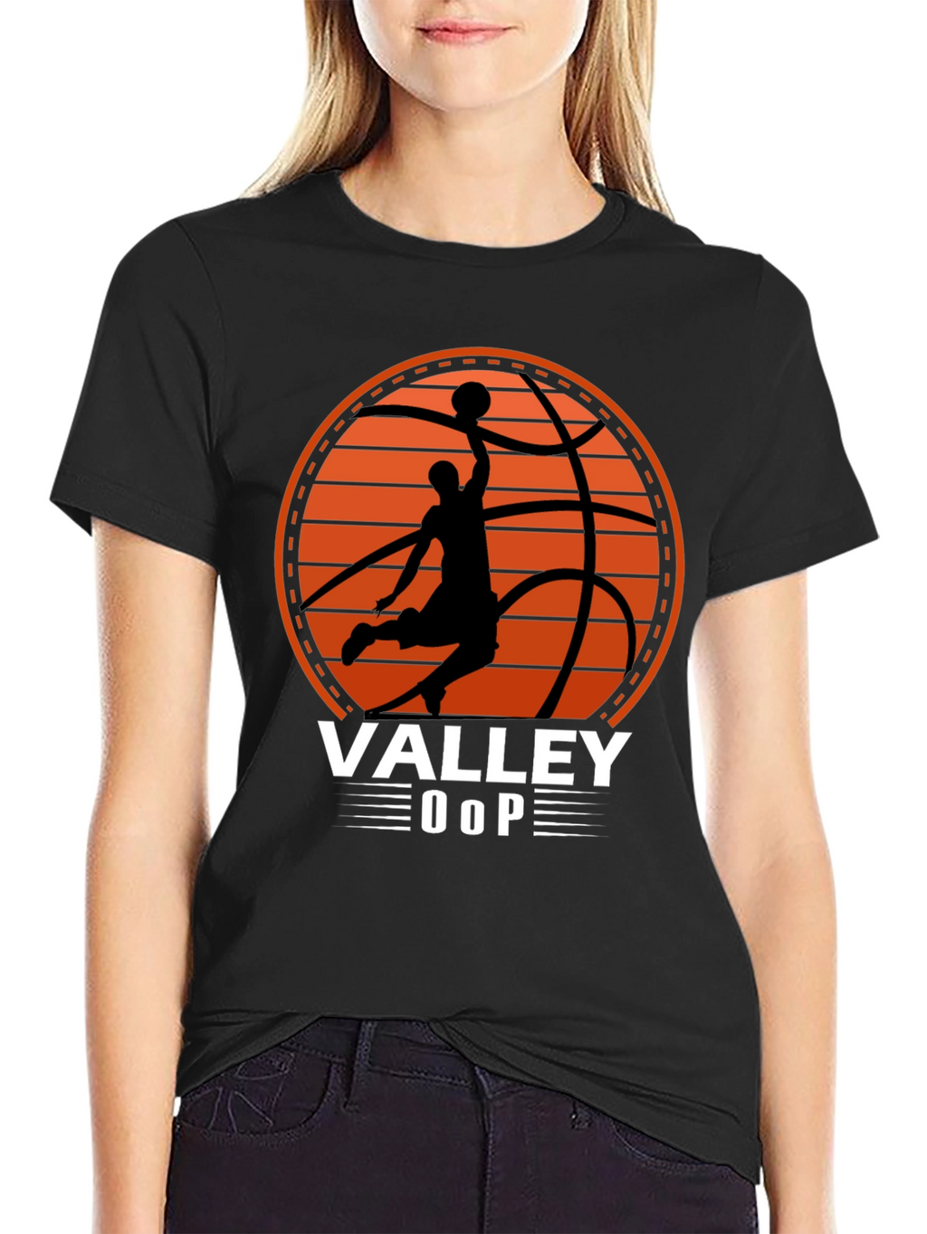 Valley Oop Basketball Graphic T-Shirt