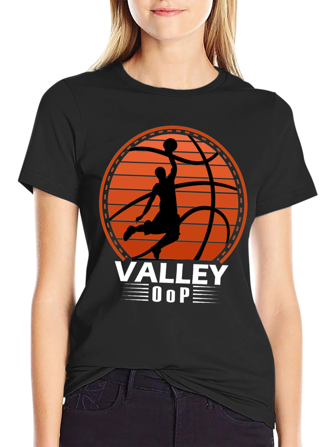 Valley Oop Basketball Graphic T-Shirt