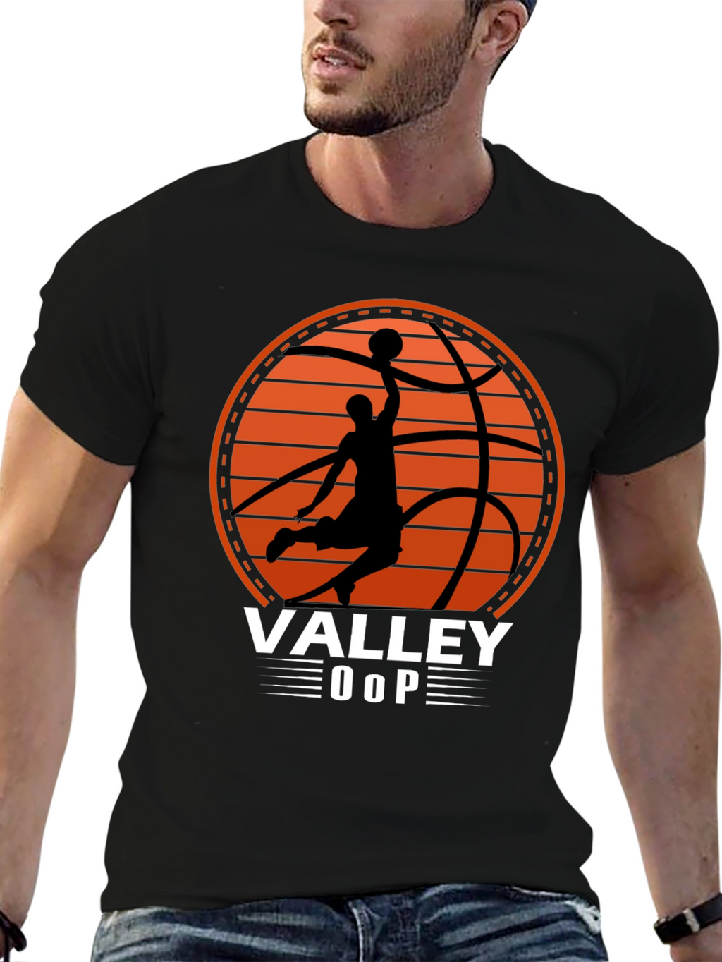 Valley Oop Basketball Graphic T-Shirt