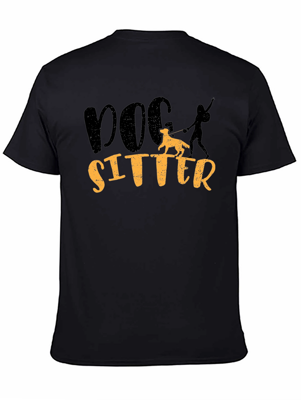 Dog Sitter Graphic Tee - Comfortable Black T-Shirt