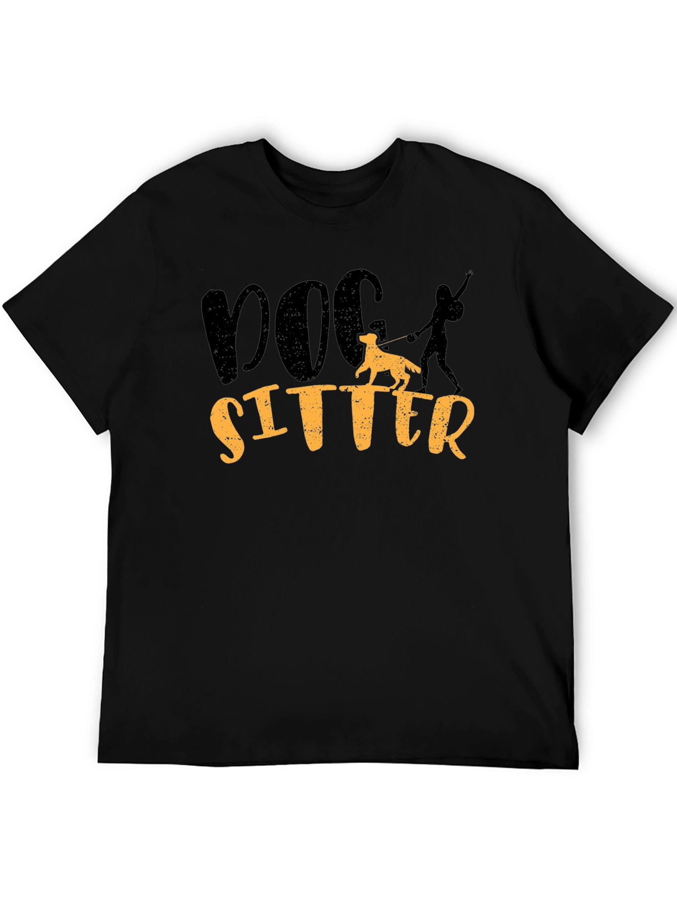 Dog Sitter Graphic Tee - Comfortable Black T-Shirt