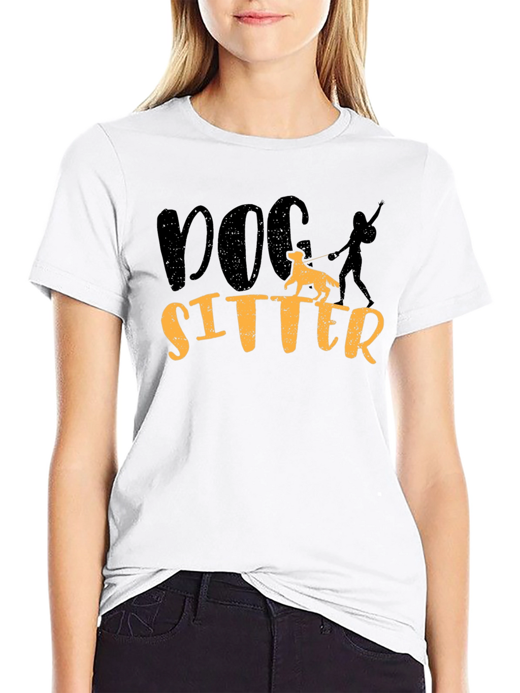 Dog Sitter Graphic Tee - Comfortable Black T-Shirt