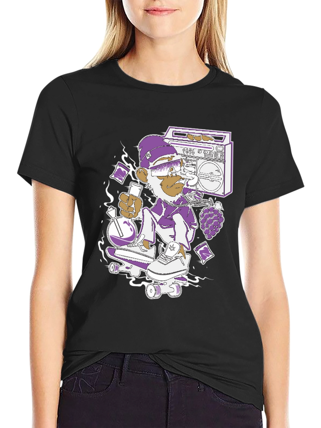 Monkey Skater T-Shirt - Cool Graphic Tee