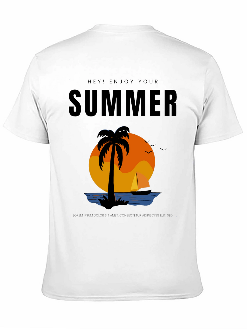 Summer Enjoy T-Shirt - Palm Tree Sunset Vacation Tee