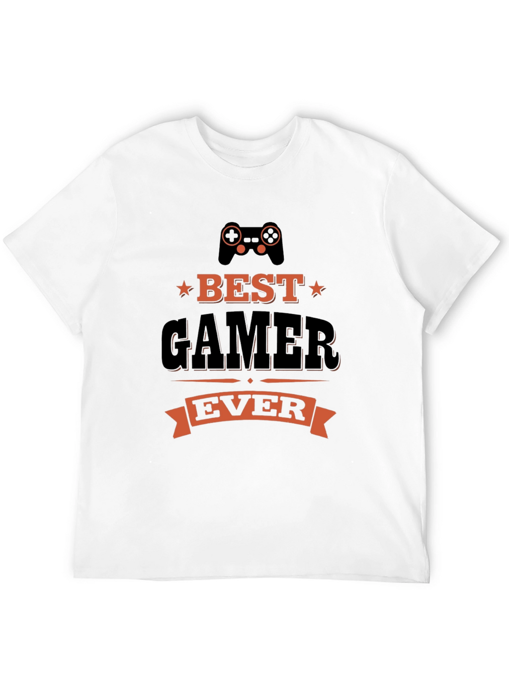 Best Gamer Ever Graphic Tee - Black Cotton T-Shirt