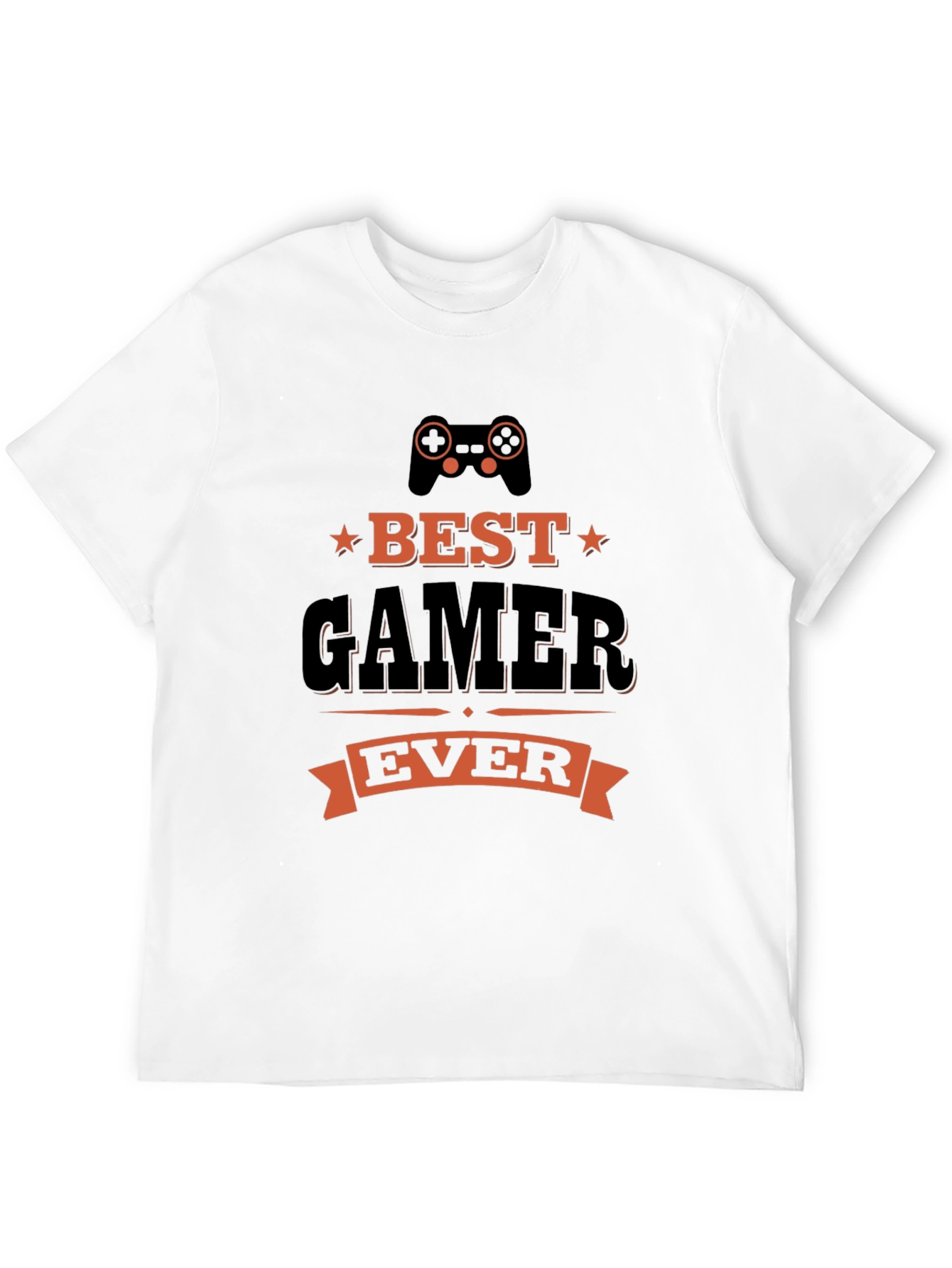 Best Gamer Ever Graphic Tee - Black Cotton T-Shirt