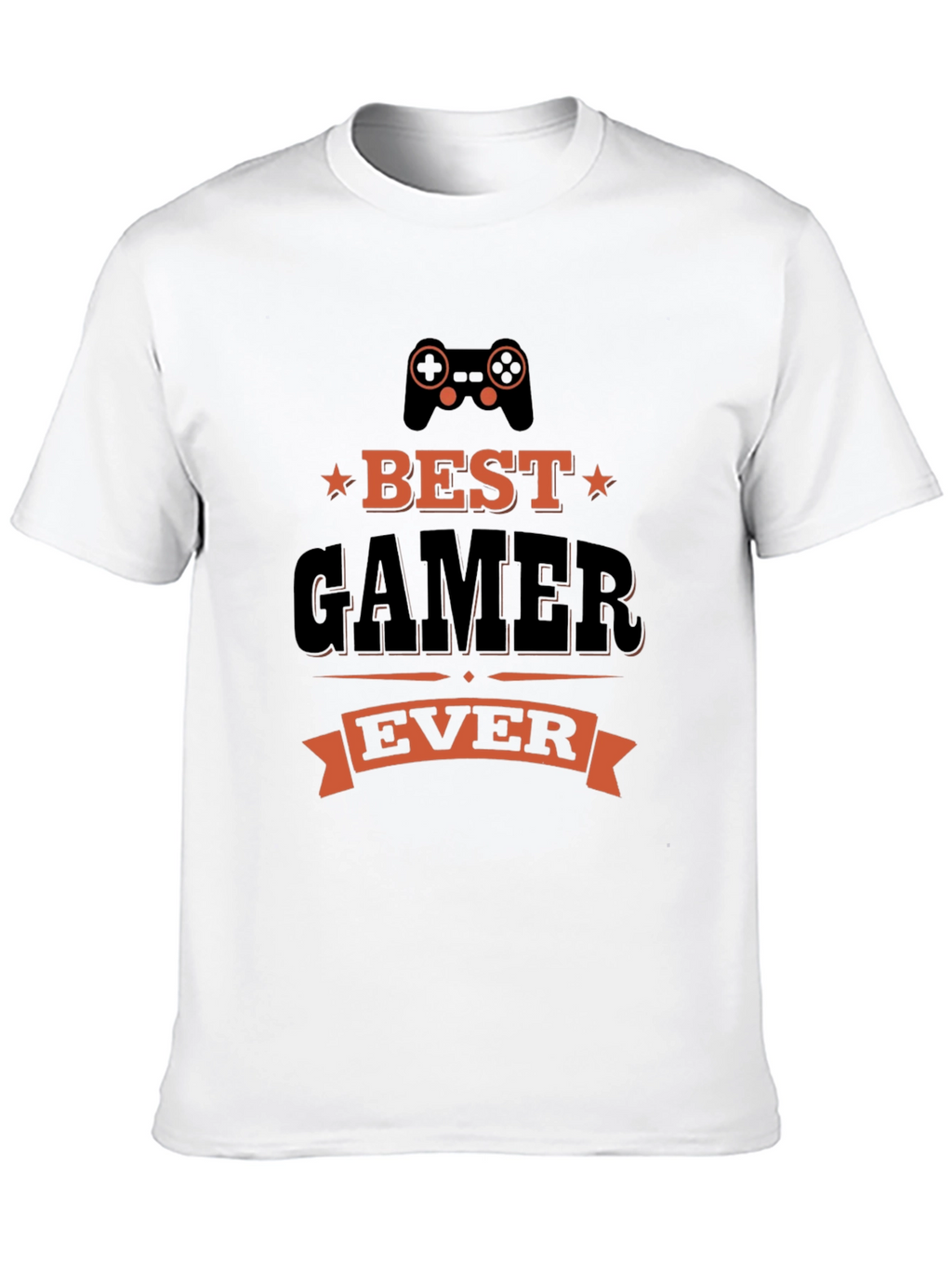 Best Gamer Ever Graphic Tee - Black Cotton T-Shirt