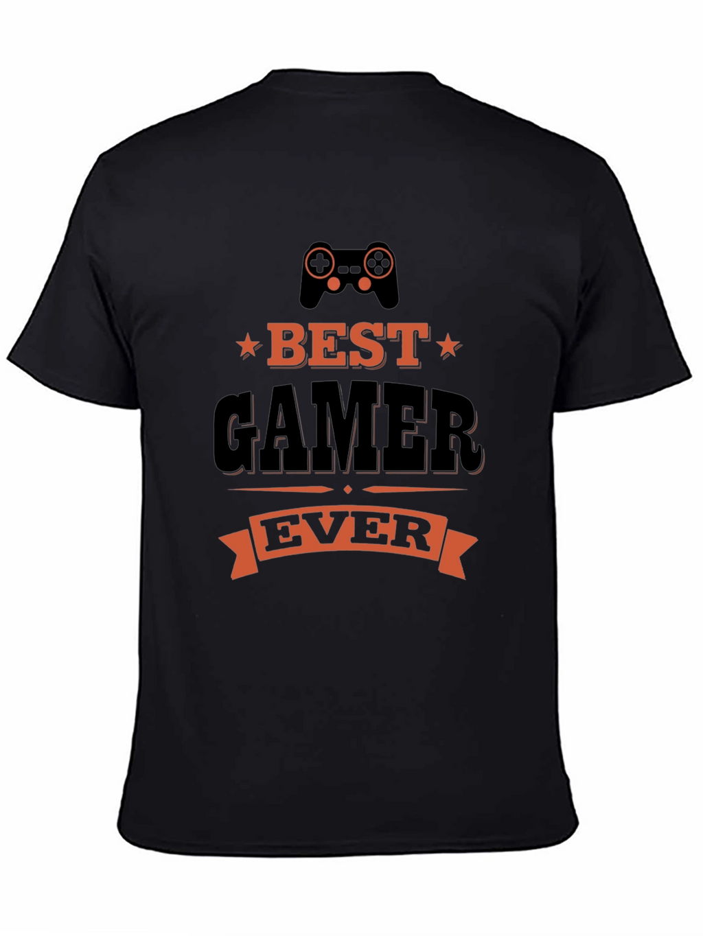 Best Gamer Ever Graphic Tee - Black Cotton T-Shirt