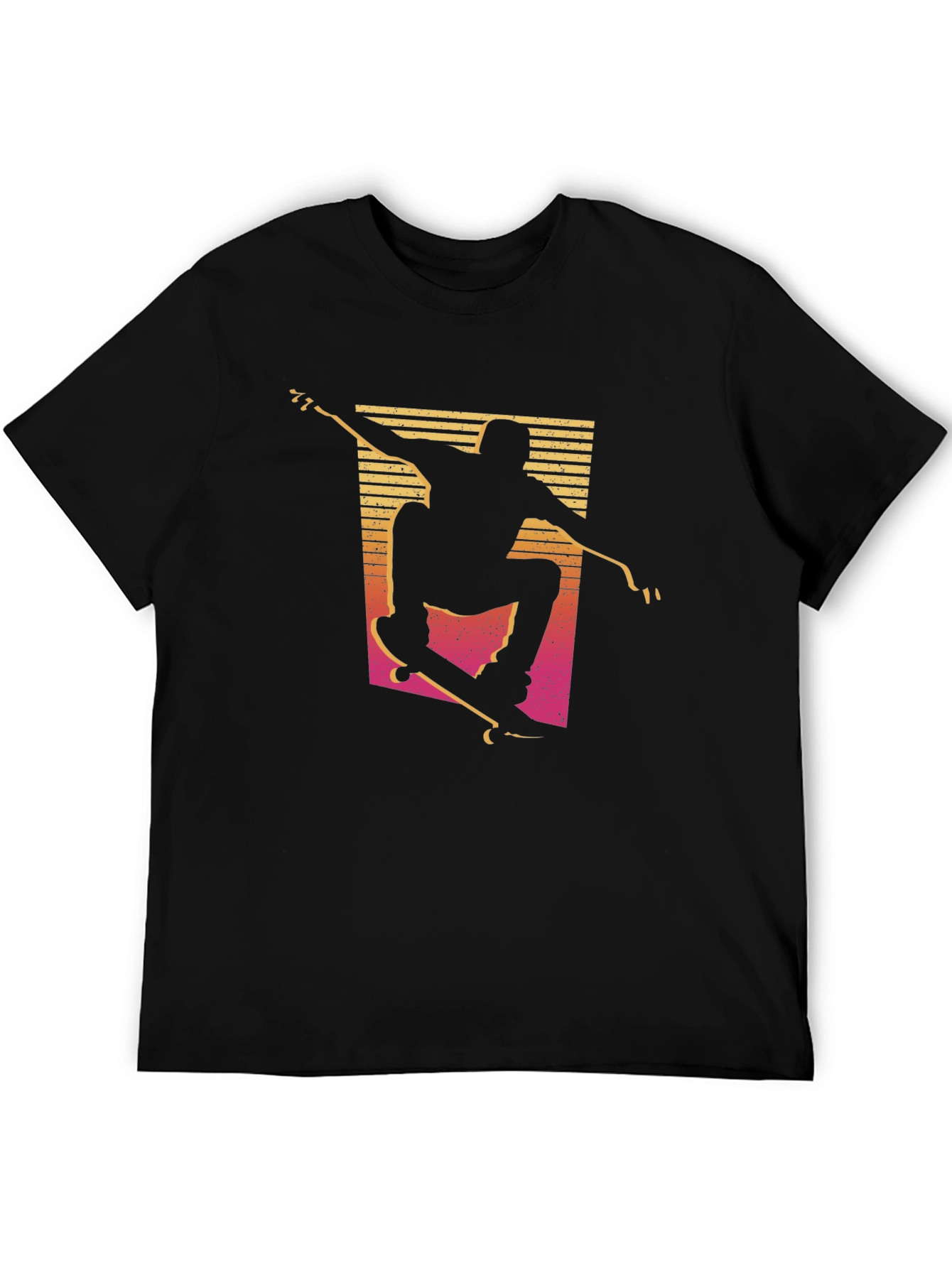 Skate Silhouette Graphic Tee - Black