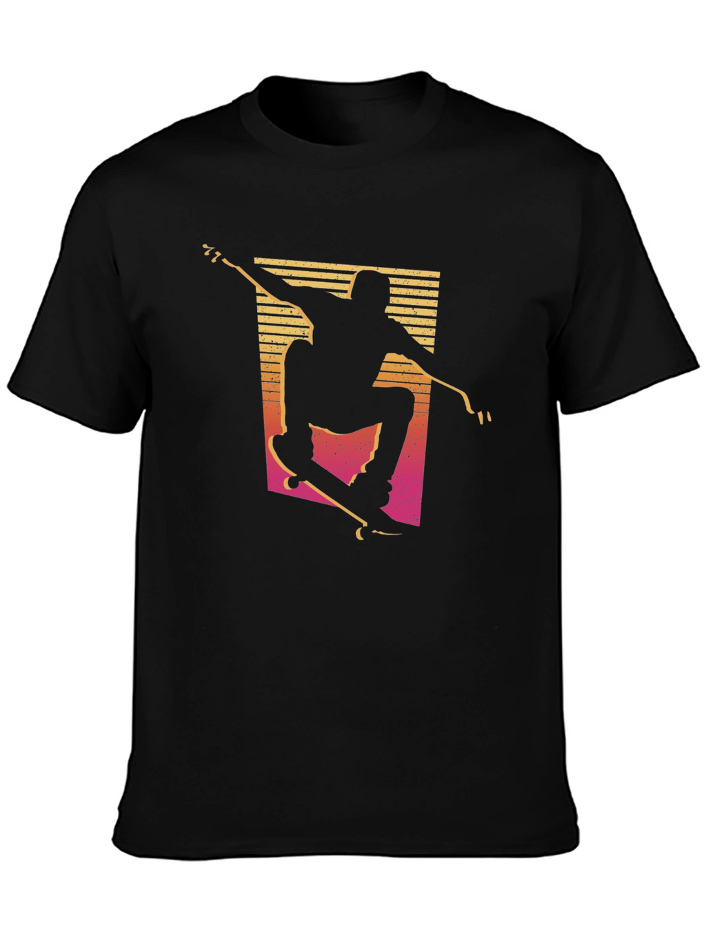 Skate Silhouette Graphic Tee - Black