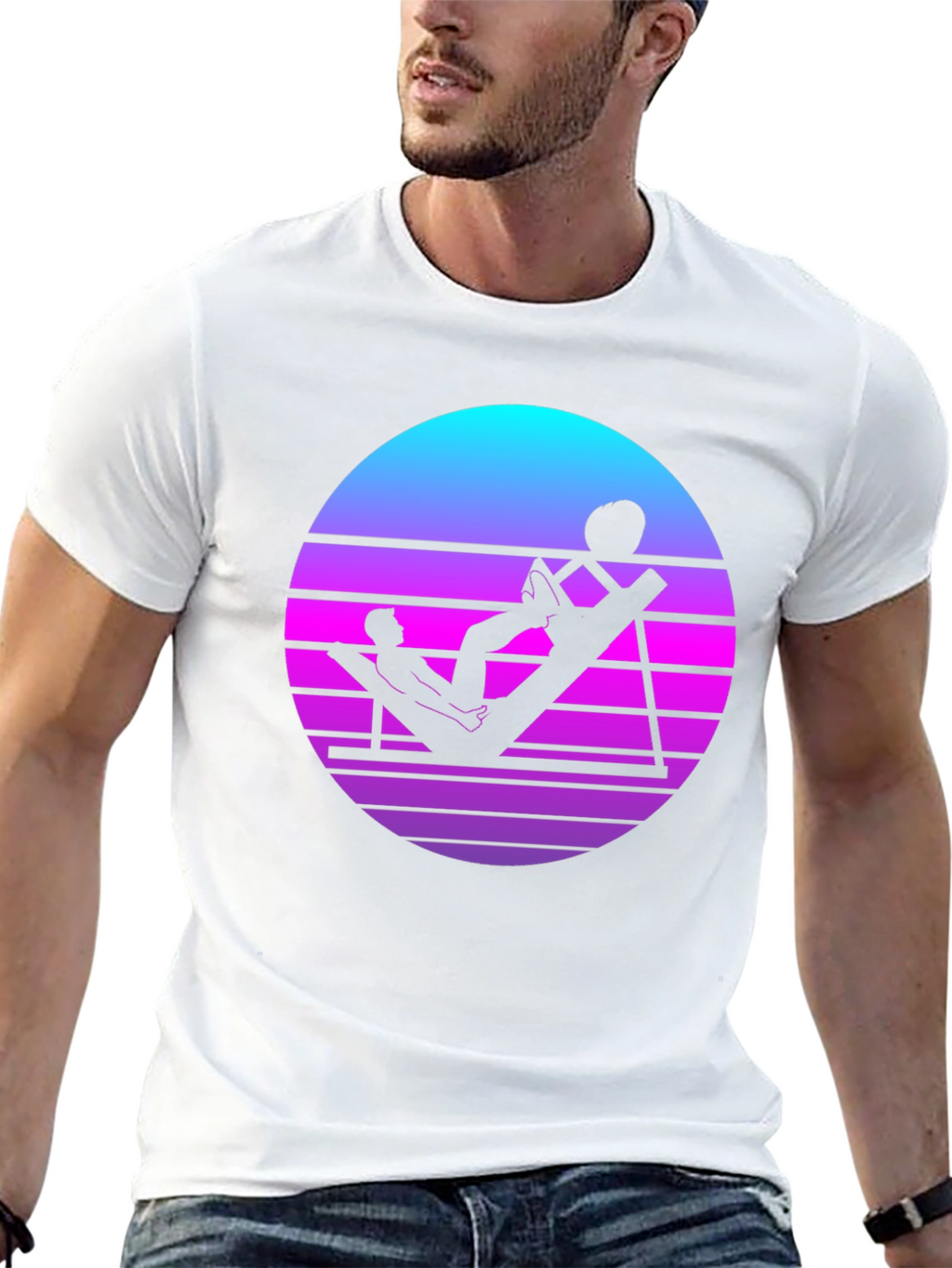 Retro Gym T-Shirt - Vaporwave Workout Tee